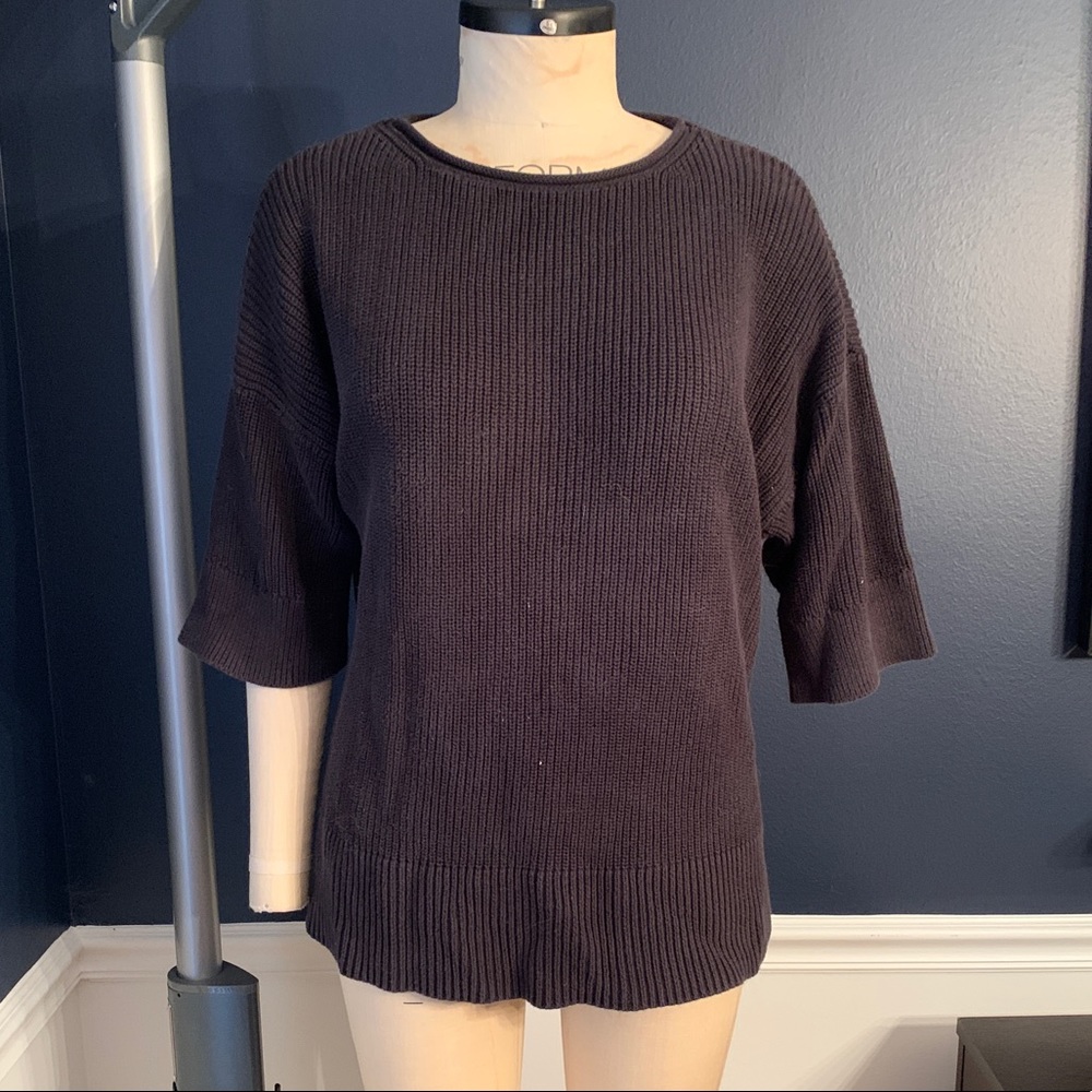Black cable sweater
